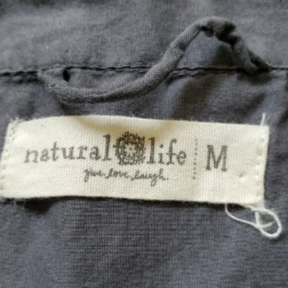 NATURAL LIFE Long Sleeve Button Front Dress. Size Medium - Picture 5 of 6
